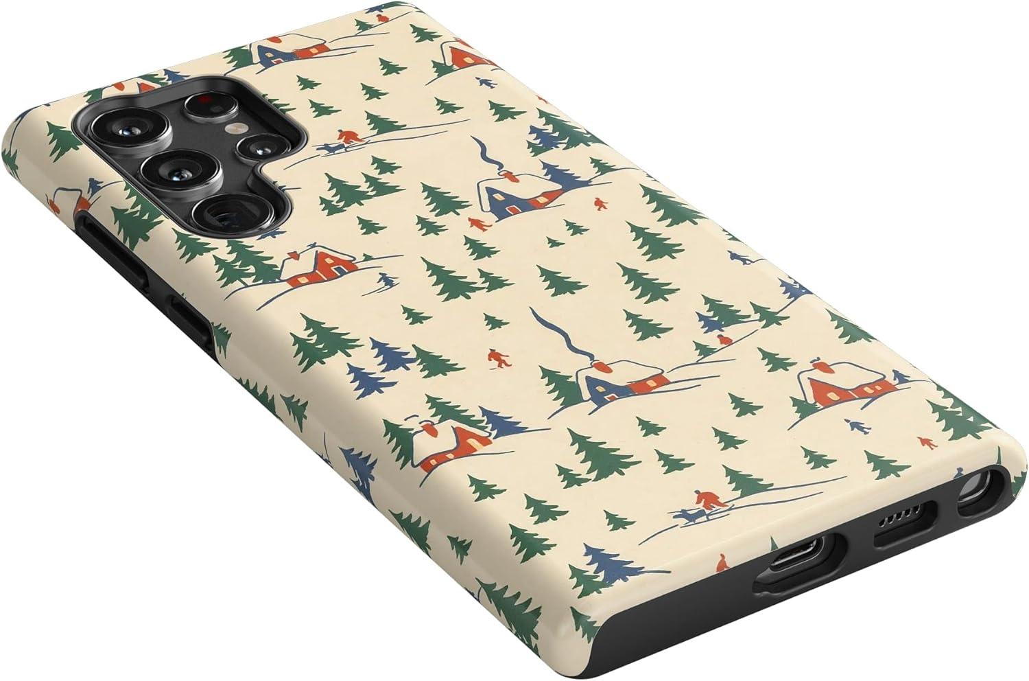 imageCasely Galaxy S22 Plus Case Dashing Doxies Dachshund Dog CaseChalet All Day Winter Village