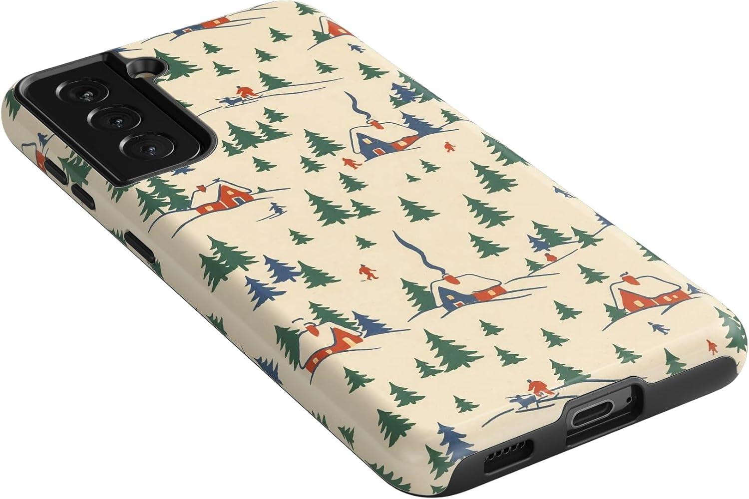 imageCasely Galaxy S22 Plus Case Dashing Doxies Dachshund Dog CaseChalet All Day Winter Village