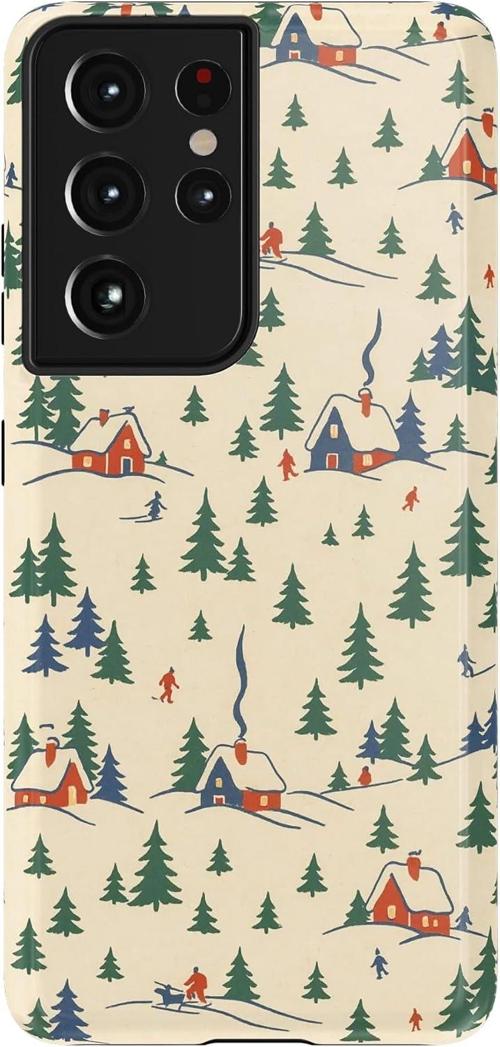 imageCasely Galaxy S22 Plus Case Dashing Doxies Dachshund Dog CaseChalet All Day Winter Village