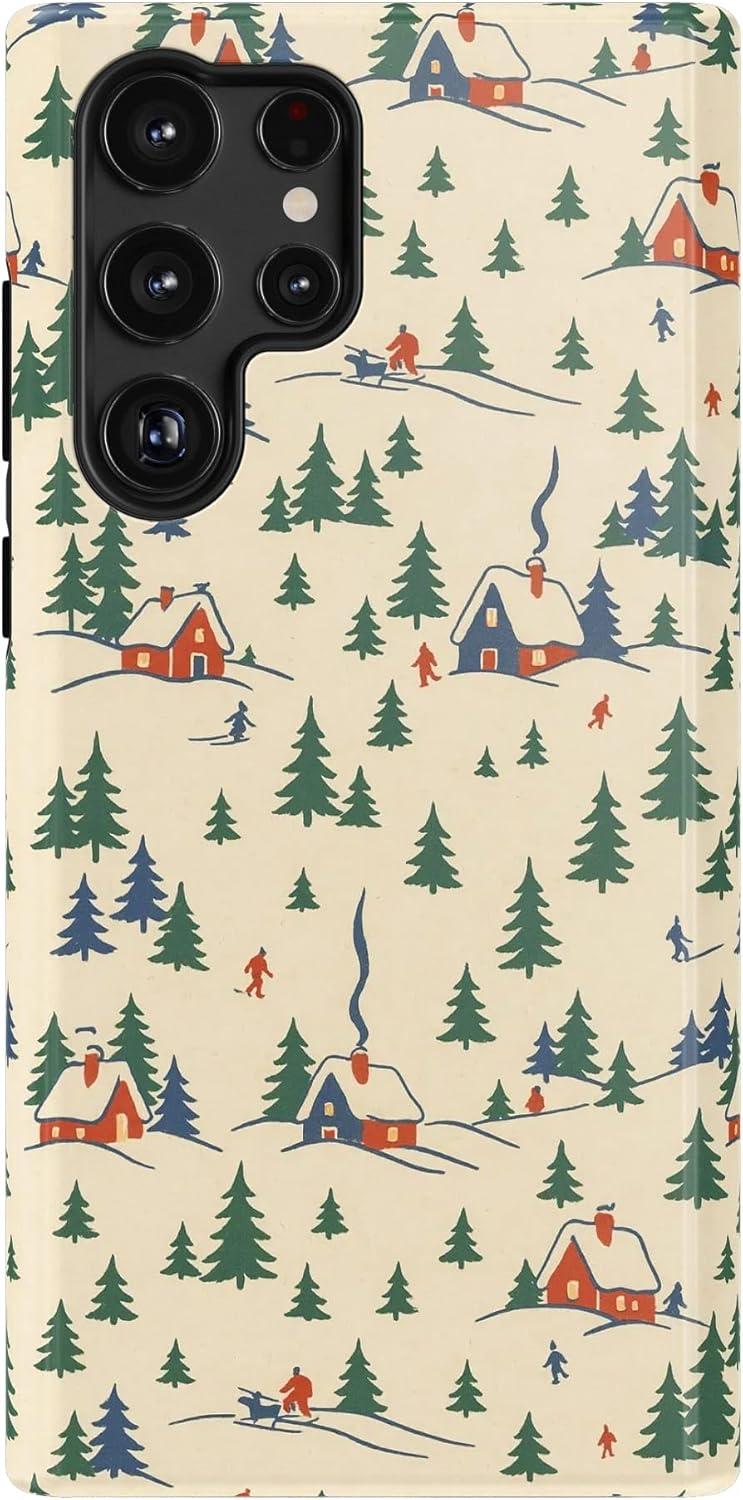 imageCasely Galaxy S22 Plus Case Dashing Doxies Dachshund Dog CaseChalet All Day Winter Village