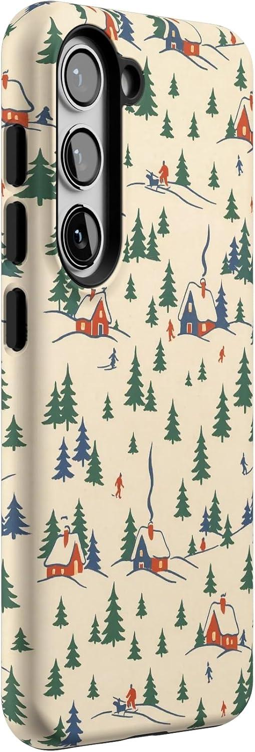 imageCasely Galaxy S22 Plus Case Dashing Doxies Dachshund Dog CaseChalet All Day Winter Village