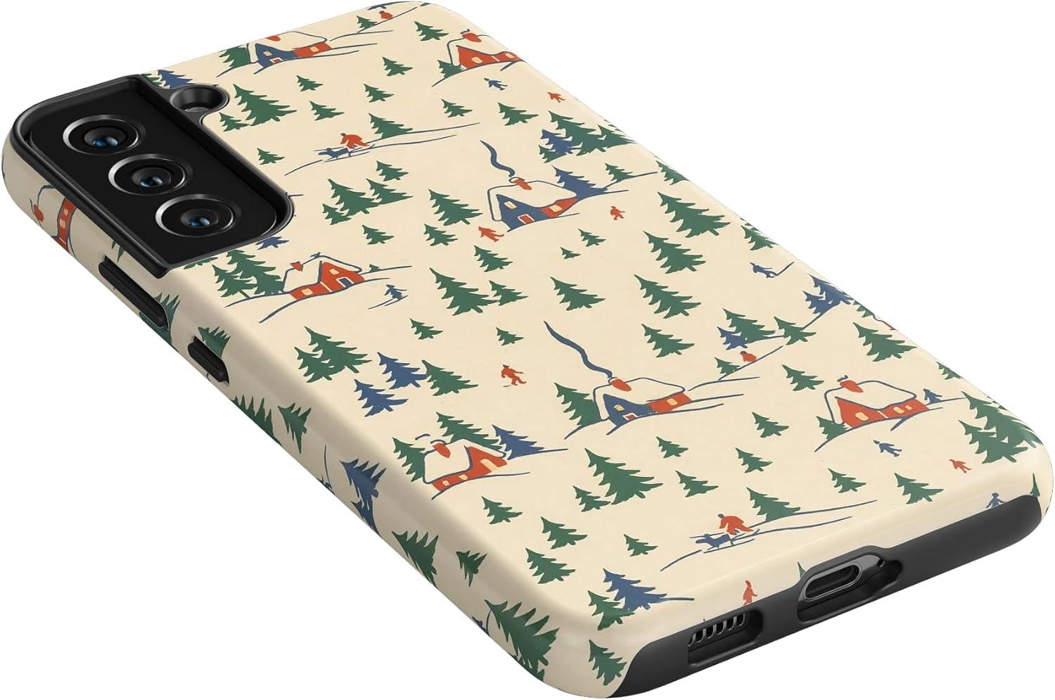 imageCasely Galaxy S22 Plus Case Dashing Doxies Dachshund Dog CaseChalet All Day Winter Village