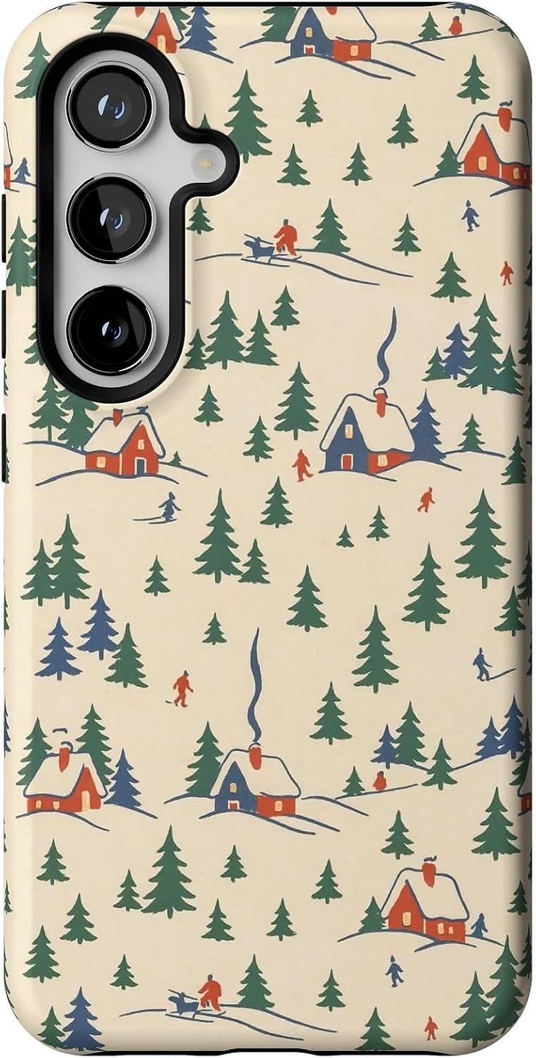 imageCasely Galaxy S22 Plus Case Dashing Doxies Dachshund Dog CaseChalet All Day Winter Village