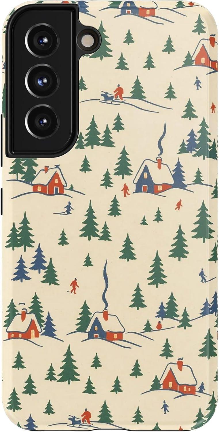 imageCasely Galaxy S22 Plus Case Dashing Doxies Dachshund Dog CaseChalet All Day Winter Village