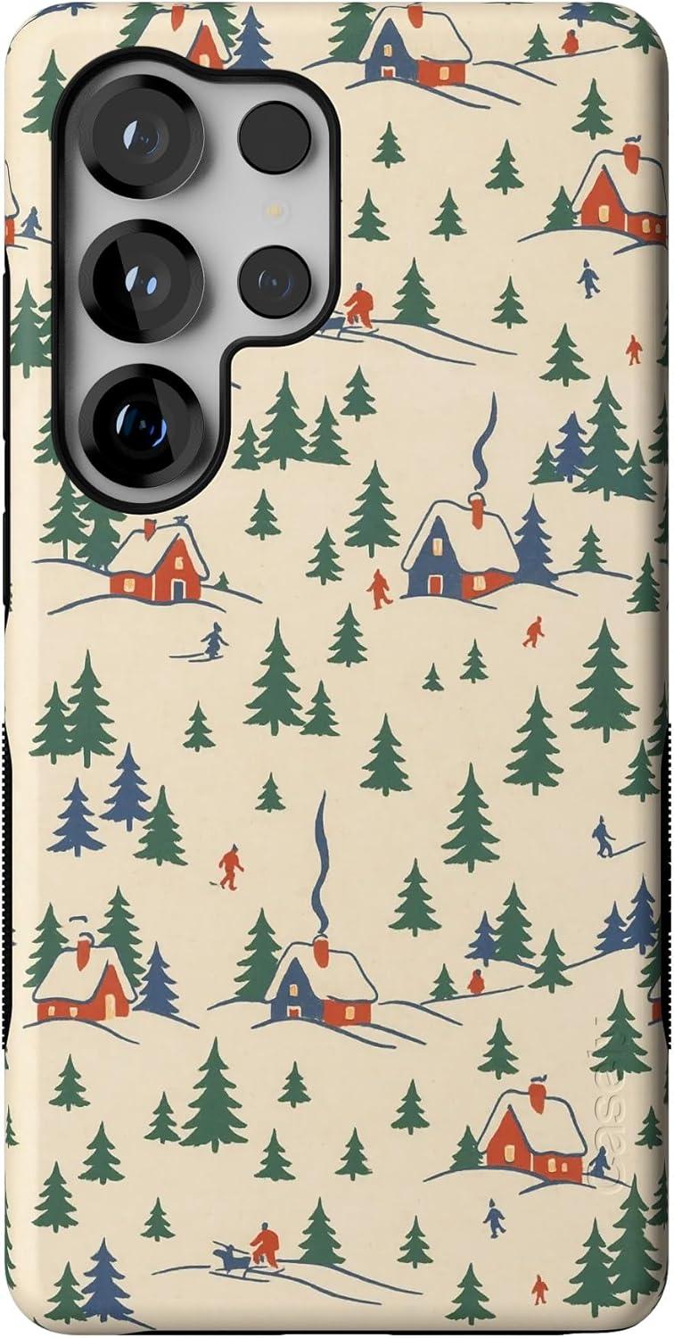 imageCasely Galaxy S22 Plus Case Dashing Doxies Dachshund Dog CaseChalet All Day Winter Village