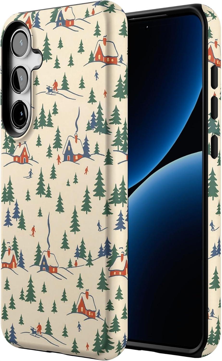 imageCasely Galaxy S22 Plus Case Dashing Doxies Dachshund Dog CaseChalet All Day Winter Village