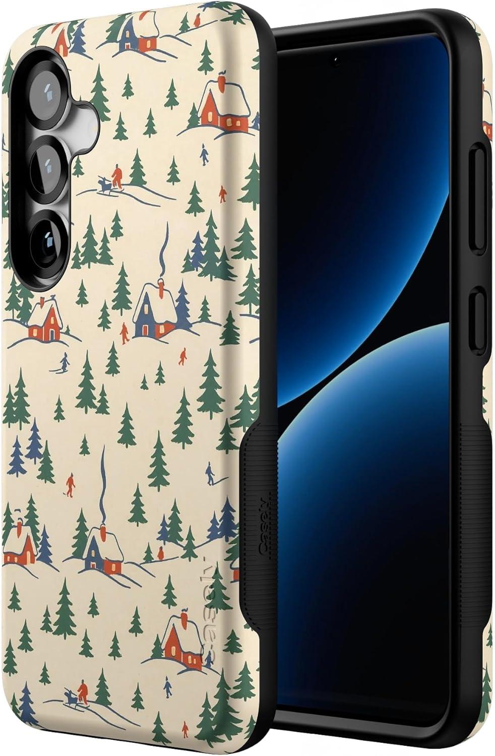 imageCasely Galaxy S22 Plus Case Dashing Doxies Dachshund Dog CaseChalet All Day Winter Village