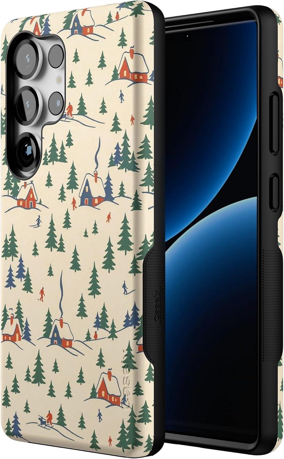 imageCasely Galaxy S22 Plus Case Dashing Doxies Dachshund Dog CaseChalet All Day Winter Village