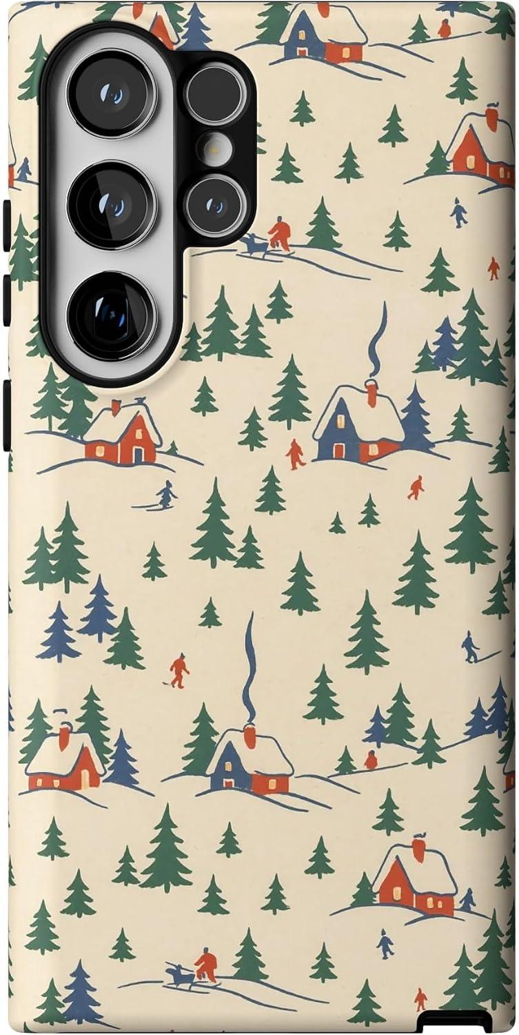 imageCasely Galaxy S22 Plus Case Dashing Doxies Dachshund Dog CaseChalet All Day Winter Village