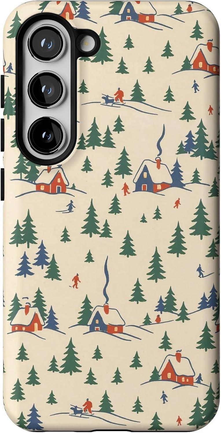 imageCasely Galaxy S22 Plus Case Dashing Doxies Dachshund Dog CaseChalet All Day Winter Village