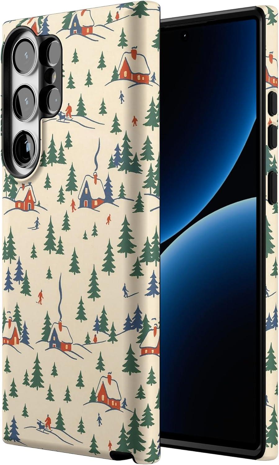 imageCasely Galaxy S22 Plus Case Dashing Doxies Dachshund Dog CaseChalet All Day Winter Village