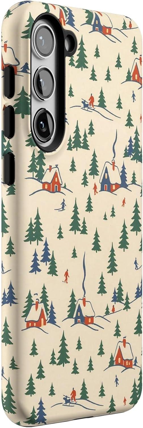 imageCasely Galaxy S22 Plus Case Dashing Doxies Dachshund Dog CaseChalet All Day Winter Village