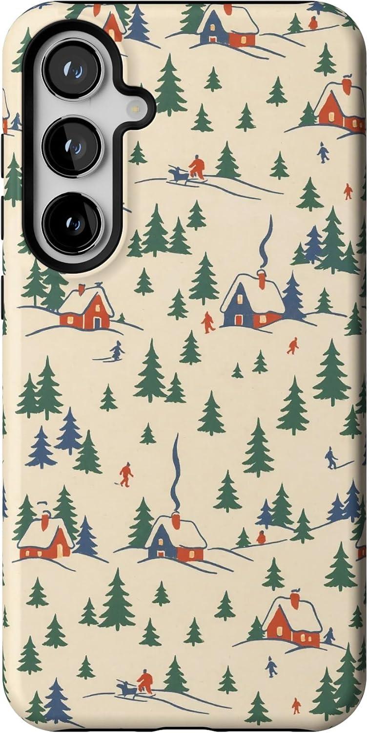 imageCasely Galaxy S22 Plus Case Dashing Doxies Dachshund Dog CaseChalet All Day Winter Village