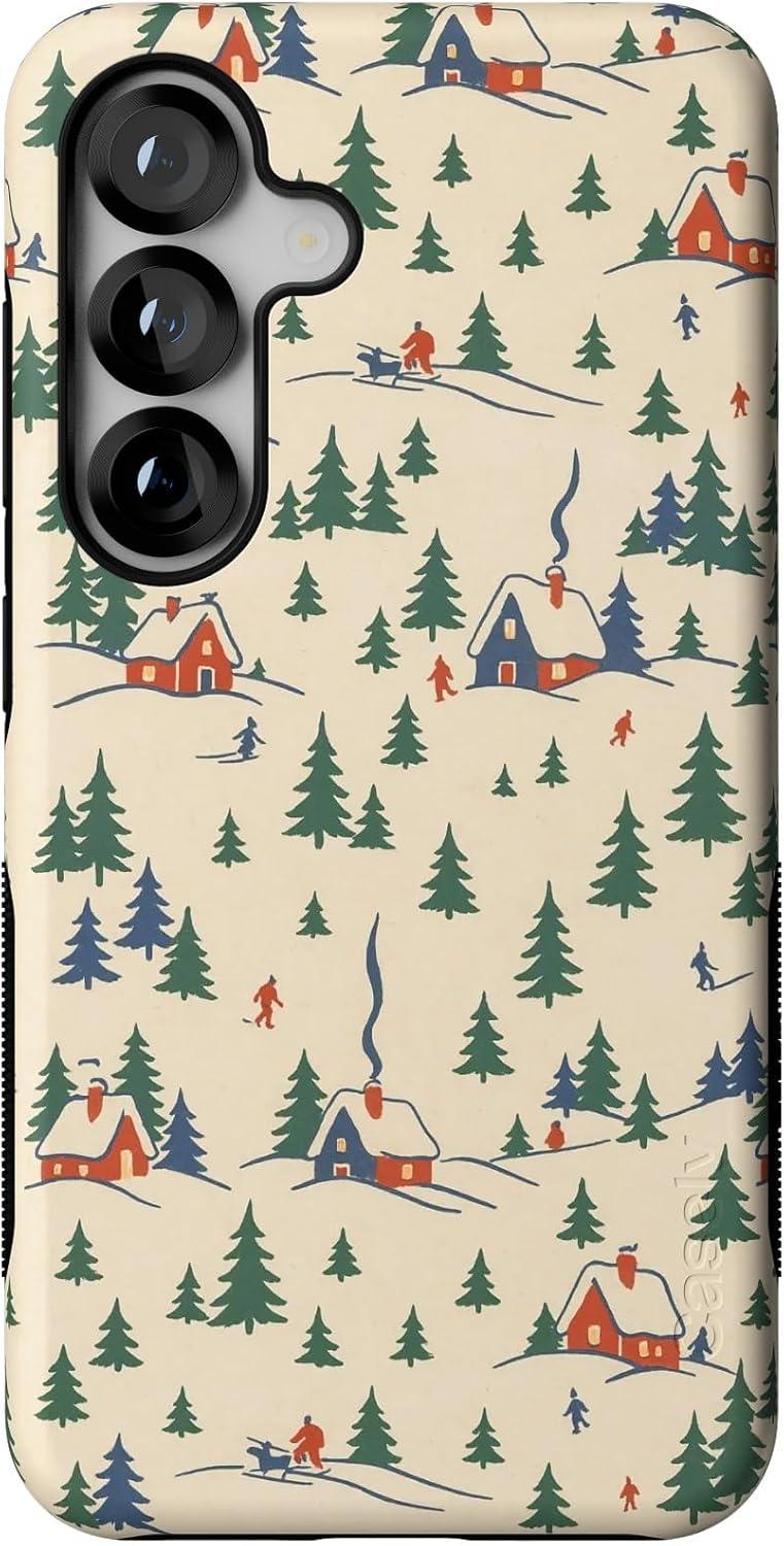 imageCasely Galaxy S22 Plus Case Dashing Doxies Dachshund Dog CaseChalet All Day Winter Village