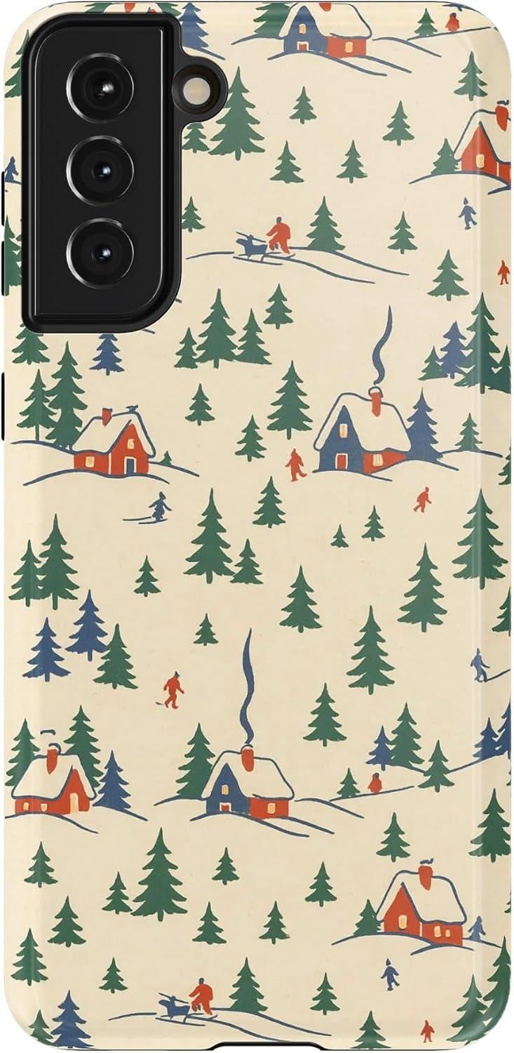 imageCasely Galaxy S22 Plus Case Dashing Doxies Dachshund Dog CaseChalet All Day Winter Village