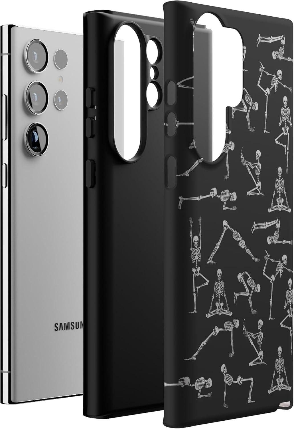 imageCasely Galaxy S23 Ultra Case  Nantucket Cottage  Blue Hydrangea  Essential Slim DualLayer Protective DesignCorpse Pose  Skeleton Yoga