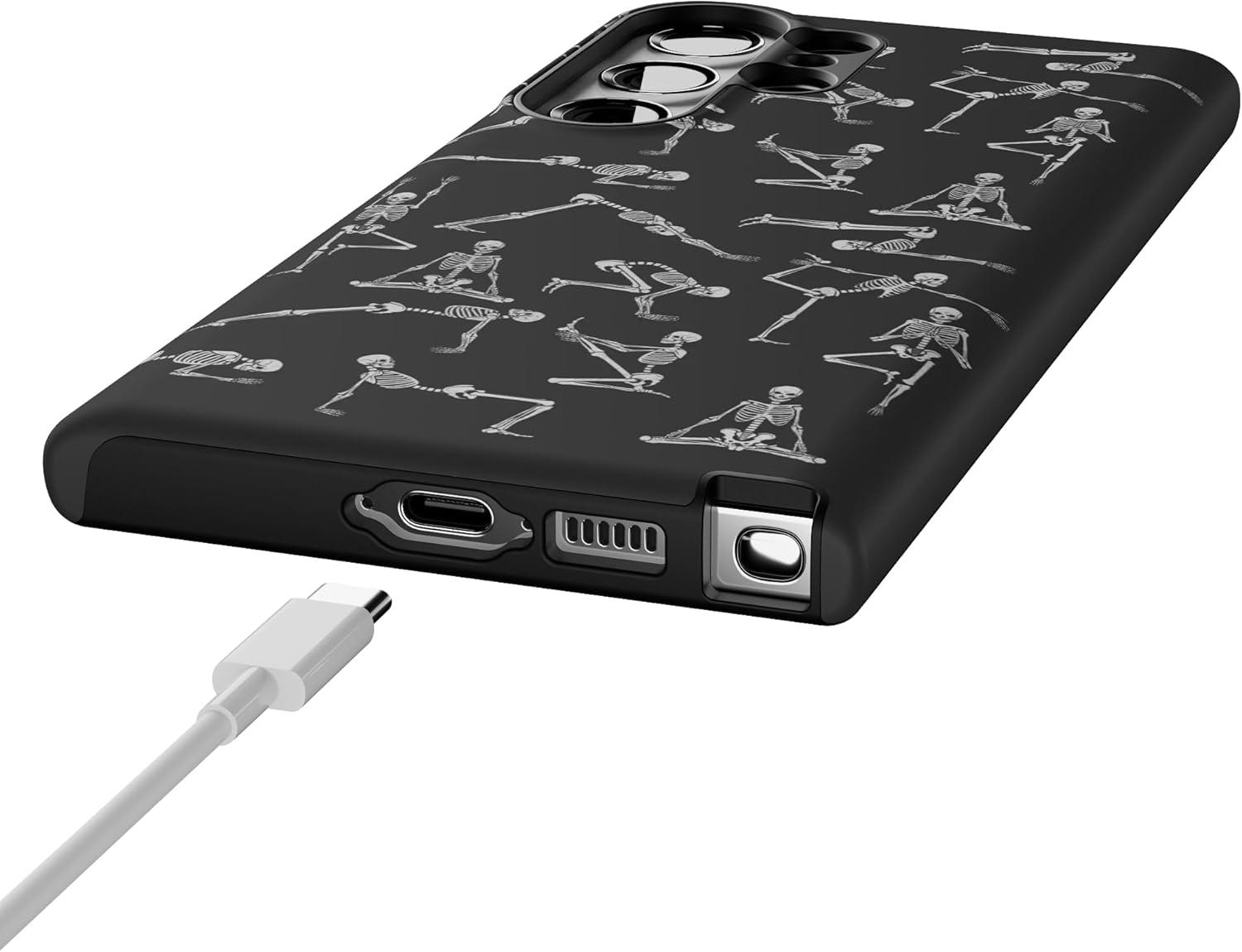 imageCasely Galaxy S23 Ultra Case  Nantucket Cottage  Blue Hydrangea  Essential Slim DualLayer Protective DesignCorpse Pose  Skeleton Yoga