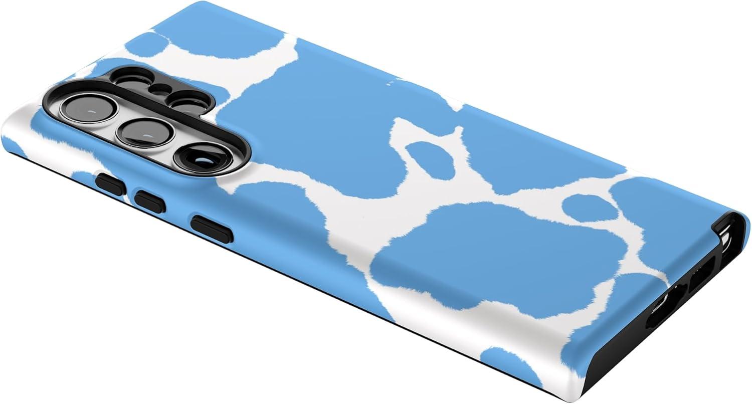 imageCasely Galaxy S23 Ultra Case Nantucket Cottage Blue Hydrangea Essential Slim DualLayer Protective DesignCurrent MOOd Light Blue Cow Print