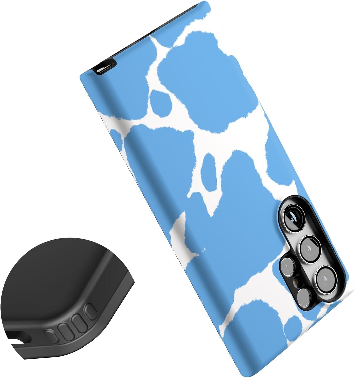 imageCasely Galaxy S23 Ultra Case Nantucket Cottage Blue Hydrangea Essential Slim DualLayer Protective DesignCurrent MOOd Light Blue Cow Print