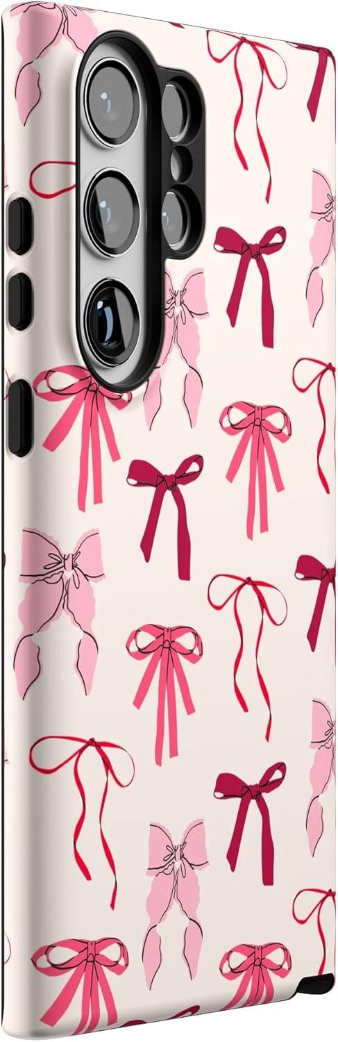 imageCasely Galaxy S23 Ultra Case Nantucket Cottage Blue Hydrangea Essential Slim DualLayer Protective DesignLover Girlie Pink Bows