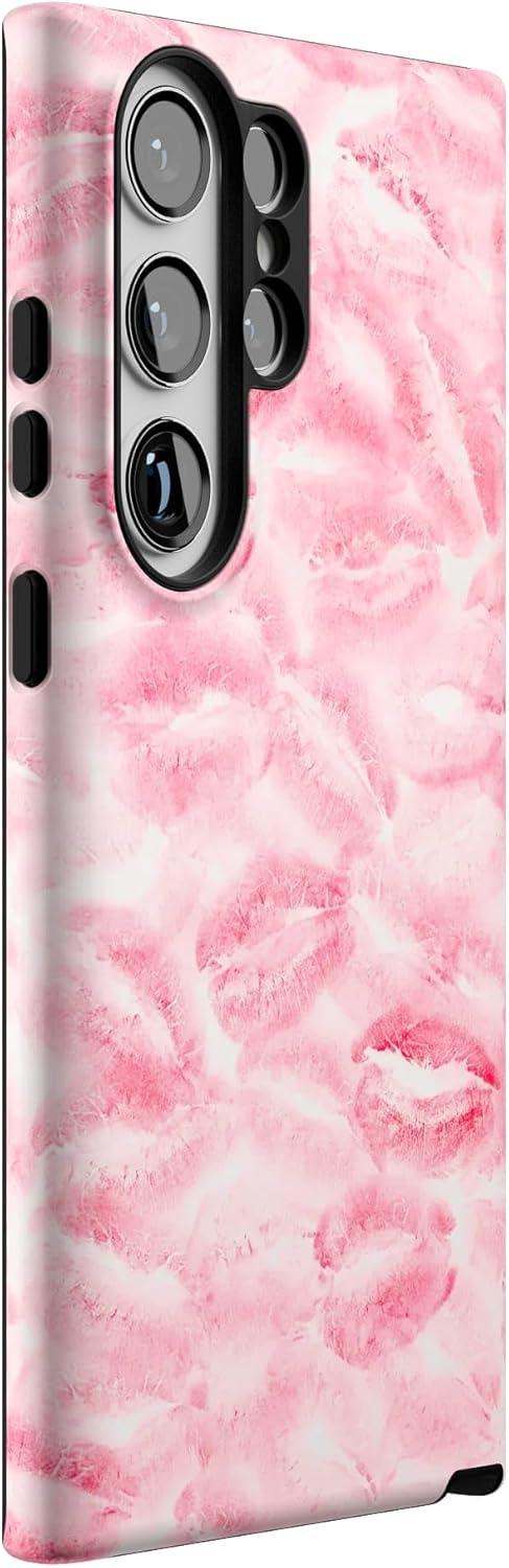 imageCasely Galaxy S23 Ultra Case Nantucket Cottage Blue Hydrangea Essential Slim DualLayer Protective DesignSealed with a Kiss Pink Lipstick