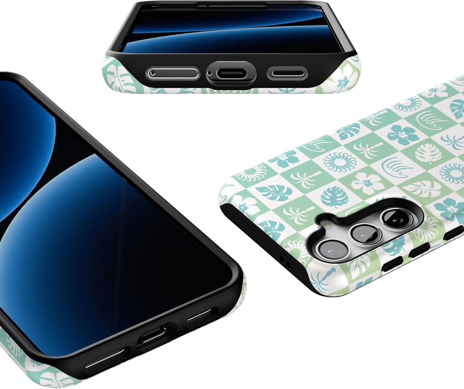 imageCasely Galaxy S24 Case Tuscan Tiles Dolce Vita Essential Slim DualLayer Protective DesignPura Vida Coastal Checkers