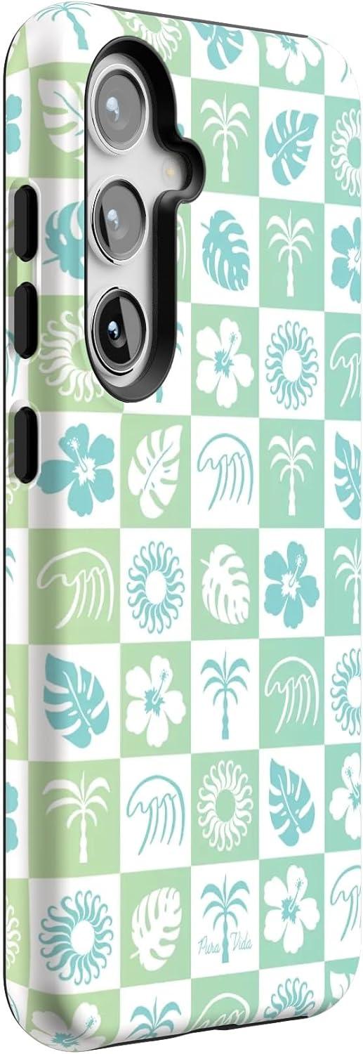 imageCasely Galaxy S24 Case Tuscan Tiles Dolce Vita Essential Slim DualLayer Protective DesignPura Vida Coastal Checkers