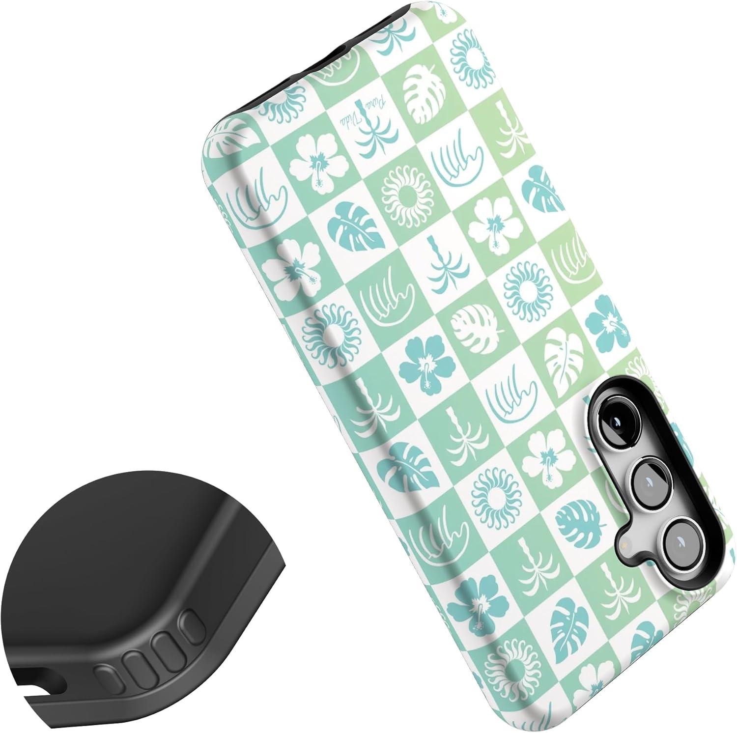 imageCasely Galaxy S24 Case Tuscan Tiles Dolce Vita Essential Slim DualLayer Protective DesignPura Vida Coastal Checkers