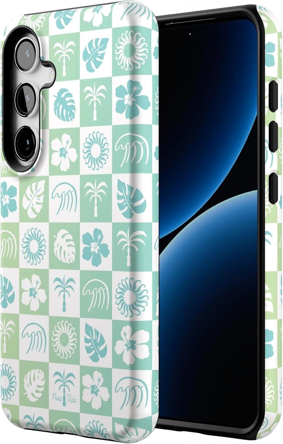 imageCasely Galaxy S24 Case Tuscan Tiles Dolce Vita Essential Slim DualLayer Protective DesignPura Vida Coastal Checkers