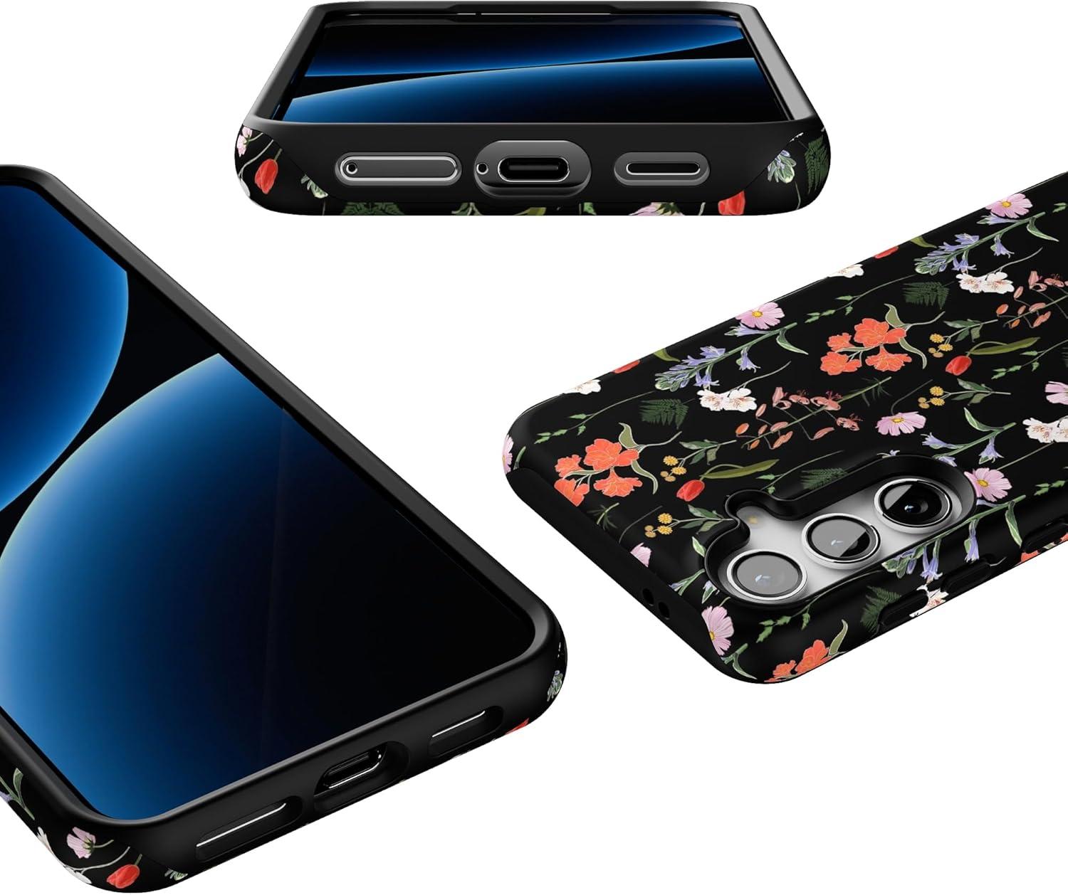 imageCasely Galaxy S24 Case Tuscan Tiles Dolce Vita Essential Slim DualLayer Protective DesignSecret Garden Mixed Floral