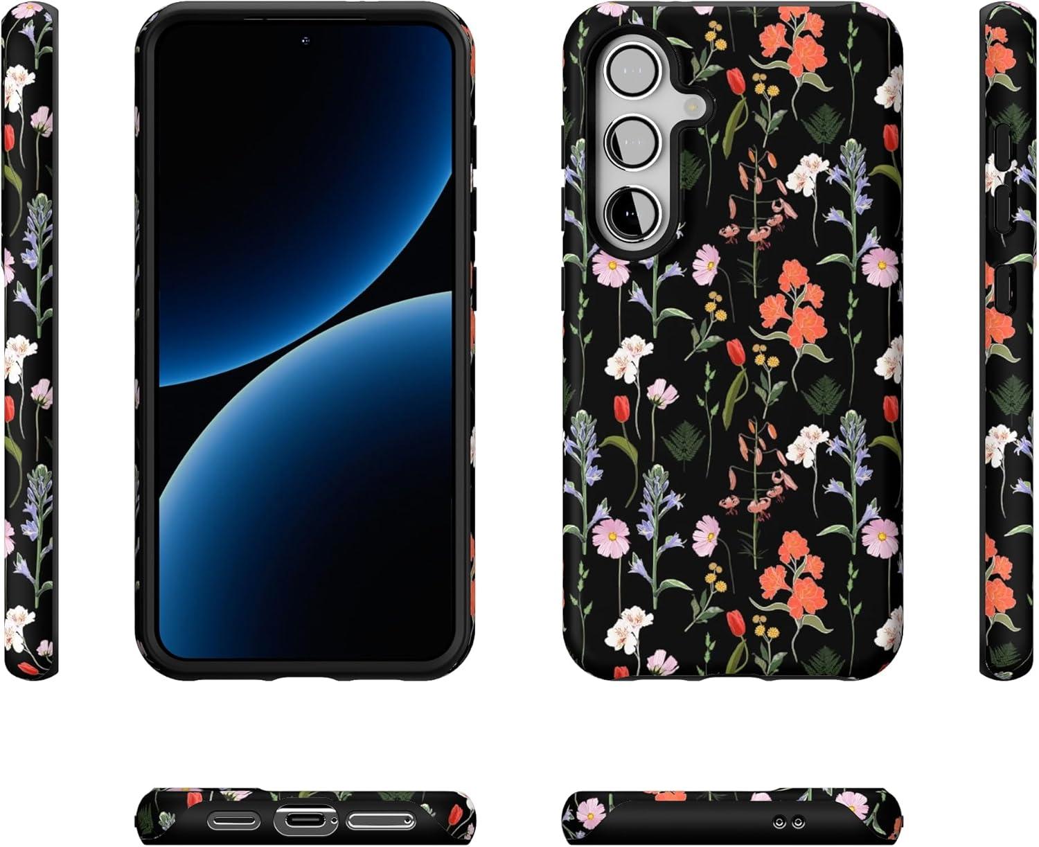 imageCasely Galaxy S24 Case Tuscan Tiles Dolce Vita Essential Slim DualLayer Protective DesignSecret Garden Mixed Floral