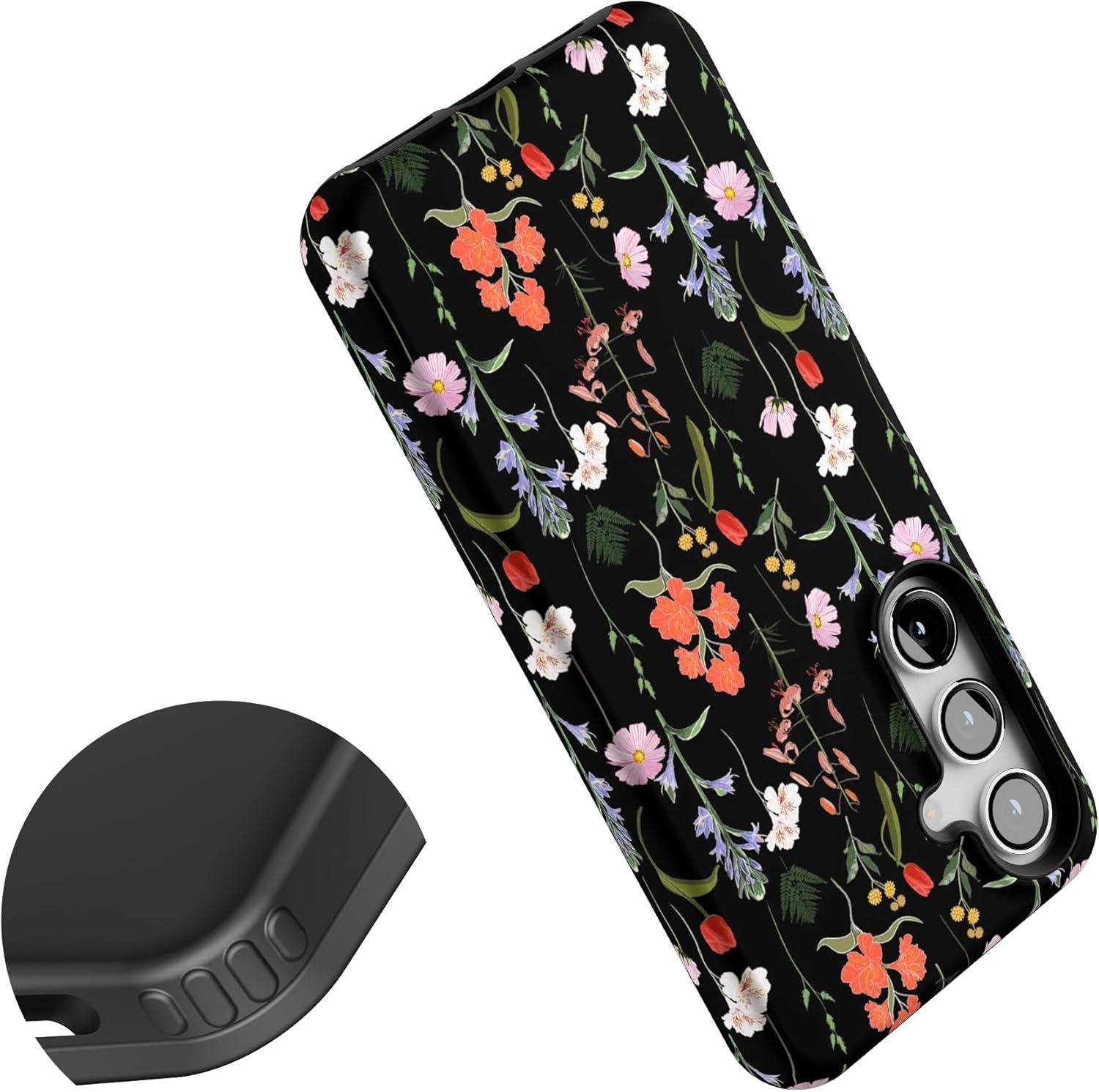 imageCasely Galaxy S24 Case Tuscan Tiles Dolce Vita Essential Slim DualLayer Protective DesignSecret Garden Mixed Floral