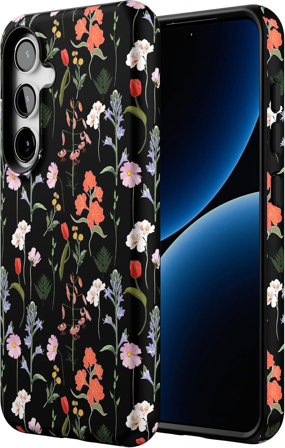 imageCasely Galaxy S24 Case Tuscan Tiles Dolce Vita Essential Slim DualLayer Protective DesignSecret Garden Mixed Floral