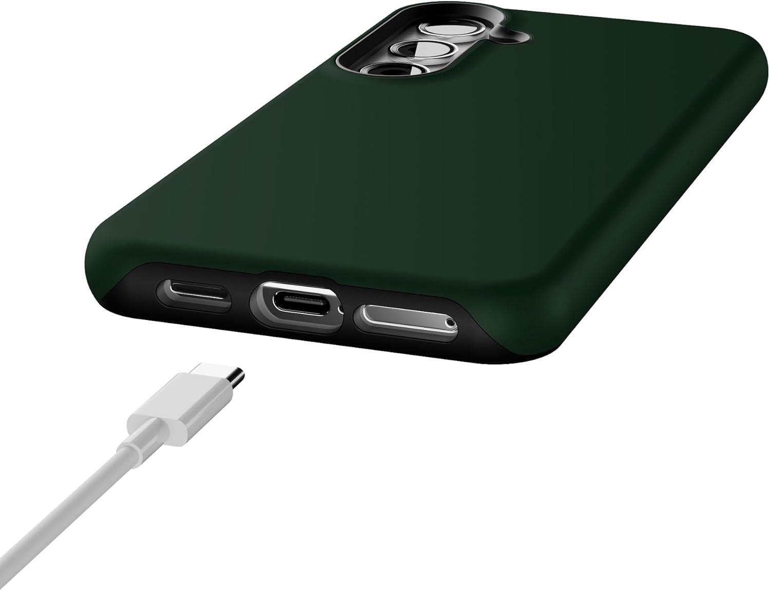 imageCasely Galaxy S24 Case Tuscan Tiles Dolce Vita Essential Slim DualLayer Protective DesignThe Boyfriend Collection Forest Green