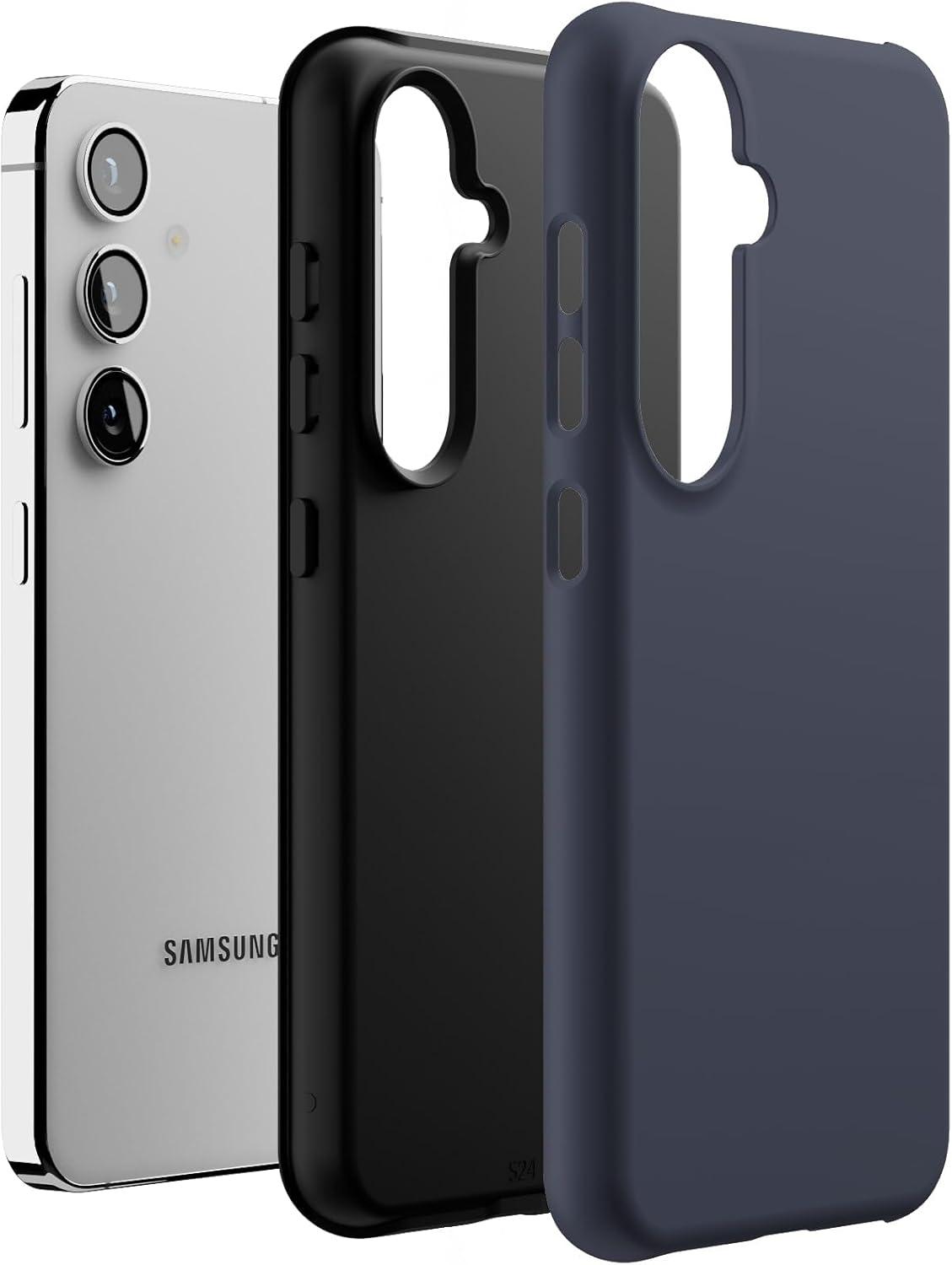 imageCasely Galaxy S24 Case Tuscan Tiles Dolce Vita Essential Slim DualLayer Protective DesignThe Boyfriend Collection Slate Blue