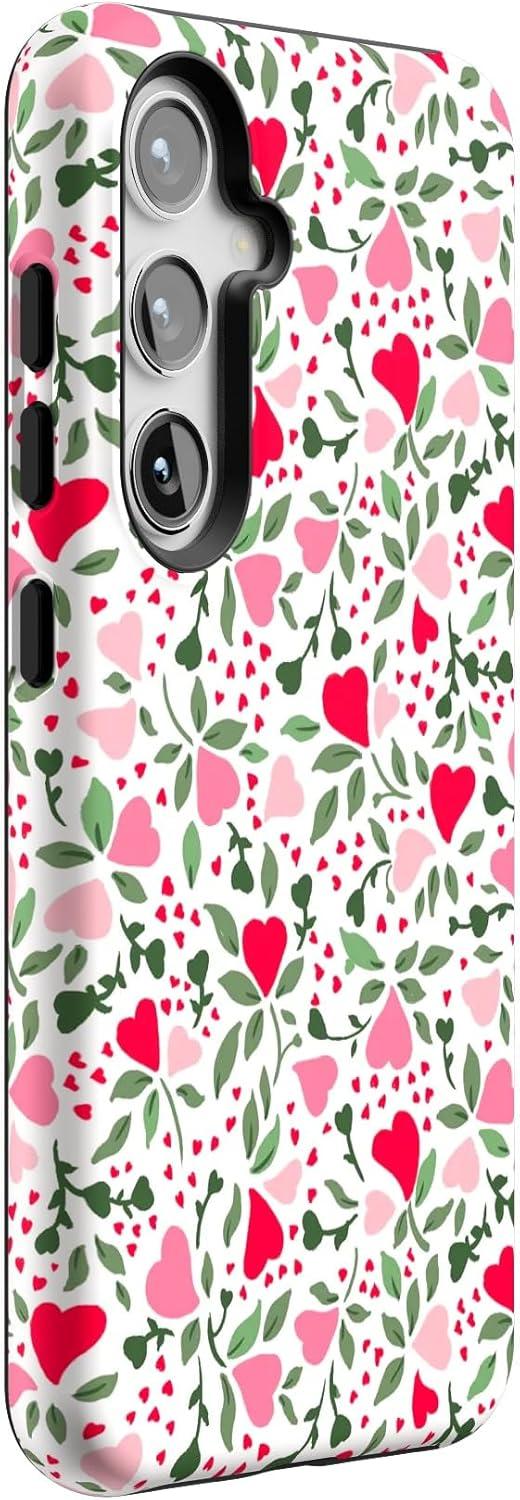 imageCasely Galaxy S24 Case Tuscan Tiles Dolce Vita Essential Slim DualLayer Protective DesignVines of Love Floral Heart