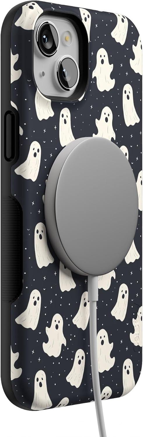 imageCasely iPhone 15 Plus Case Outside The Lines Crayola Marker Case Bold Compatible with MagSafeAll Boos No Bite Friendly Ghost