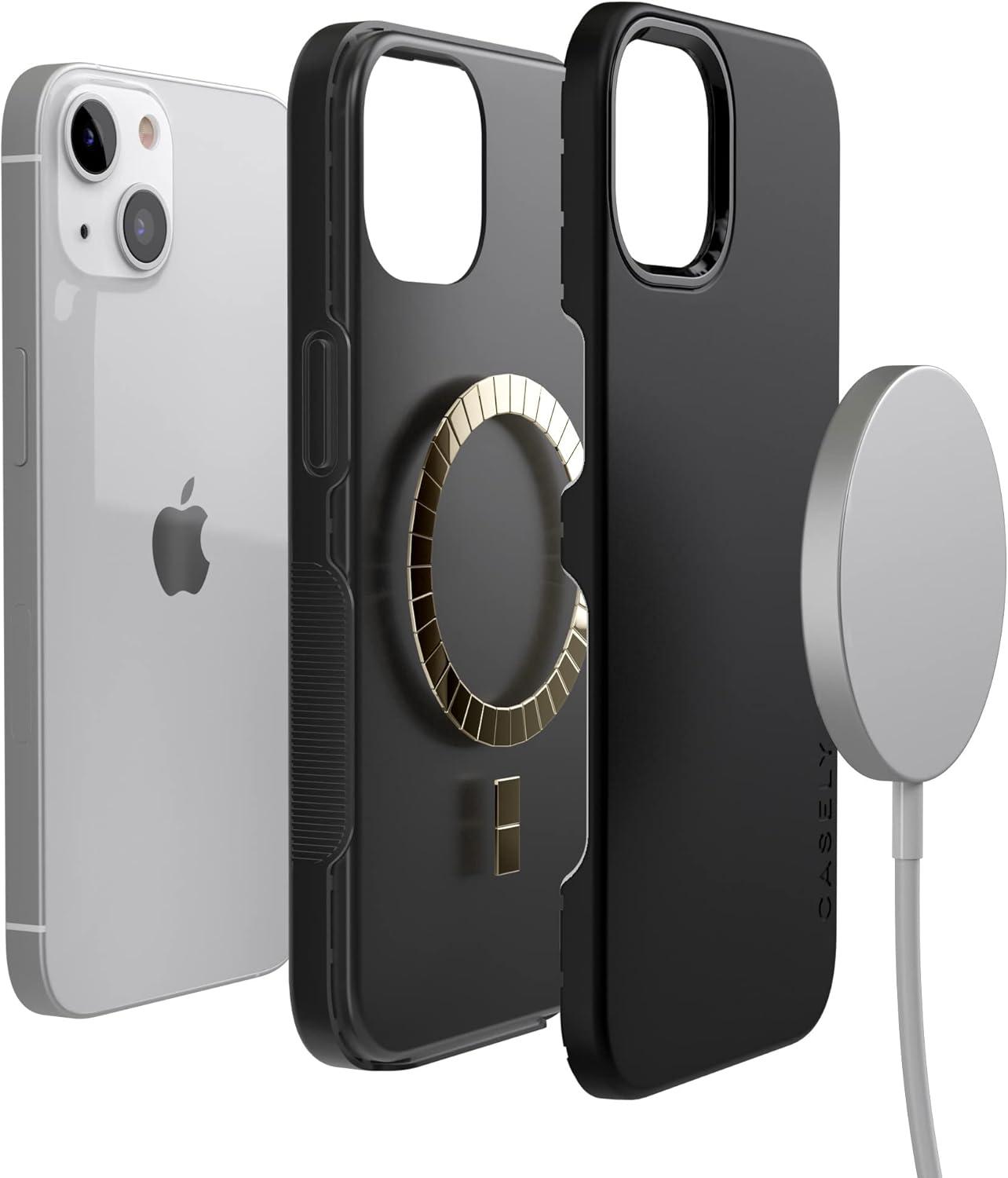 imageCasely iPhone 15 Plus Case Outside The Lines Crayola Marker Case Bold Compatible with MagSafeBlack on Black