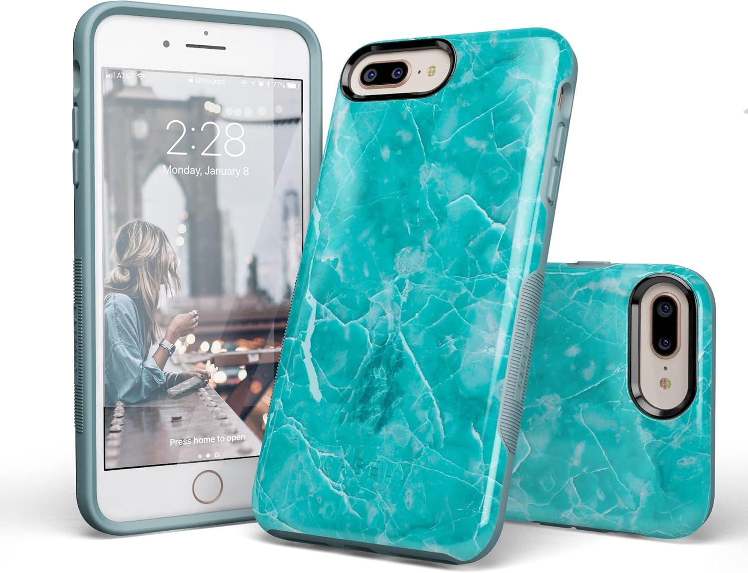 imageCasely iPhone 678 Plus Case Make Your Mark Crayola Paint CaseBeautiful Teal Blue Seaglass