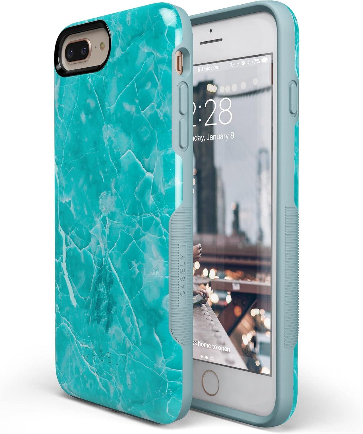 imageCasely iPhone 678 Plus Case Make Your Mark Crayola Paint CaseBeautiful Teal Blue Seaglass