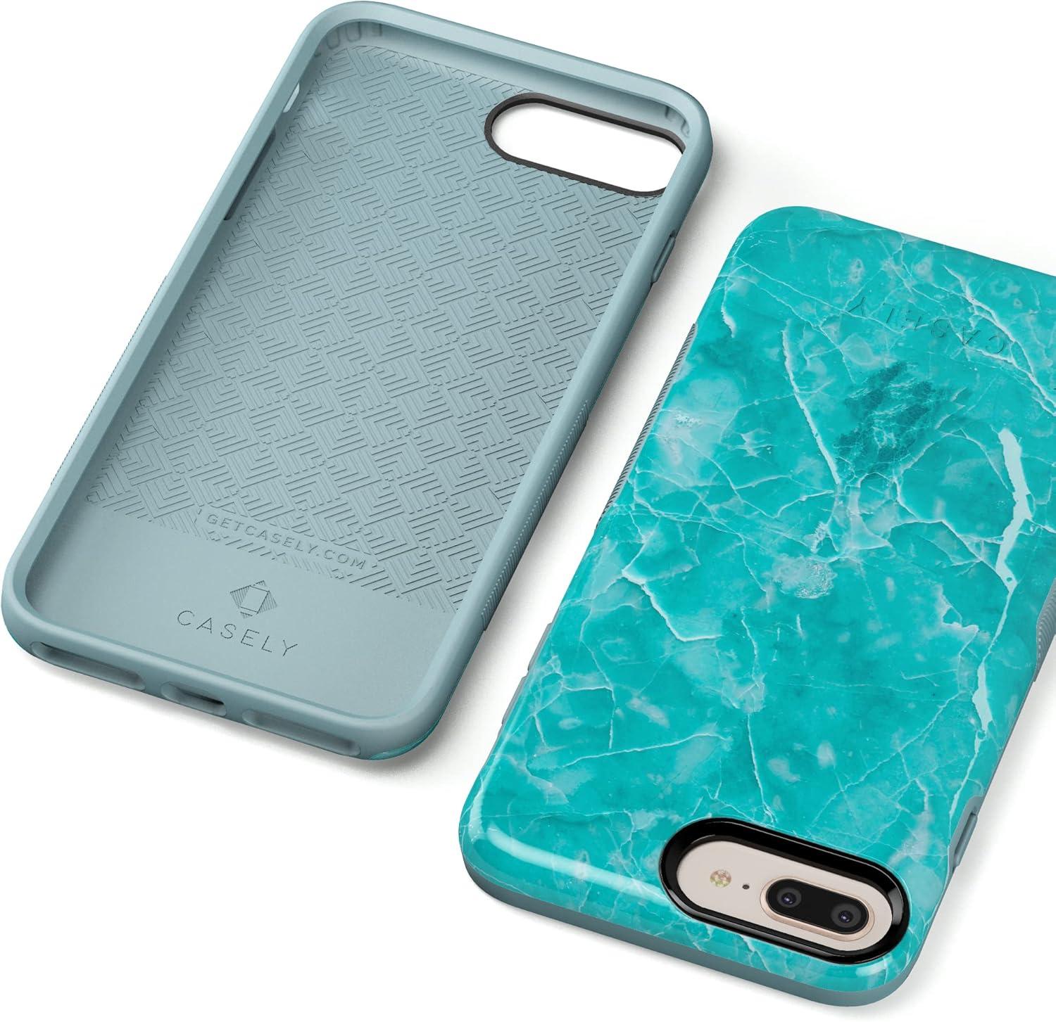 imageCasely iPhone 678 Plus Case Make Your Mark Crayola Paint CaseBeautiful Teal Blue Seaglass