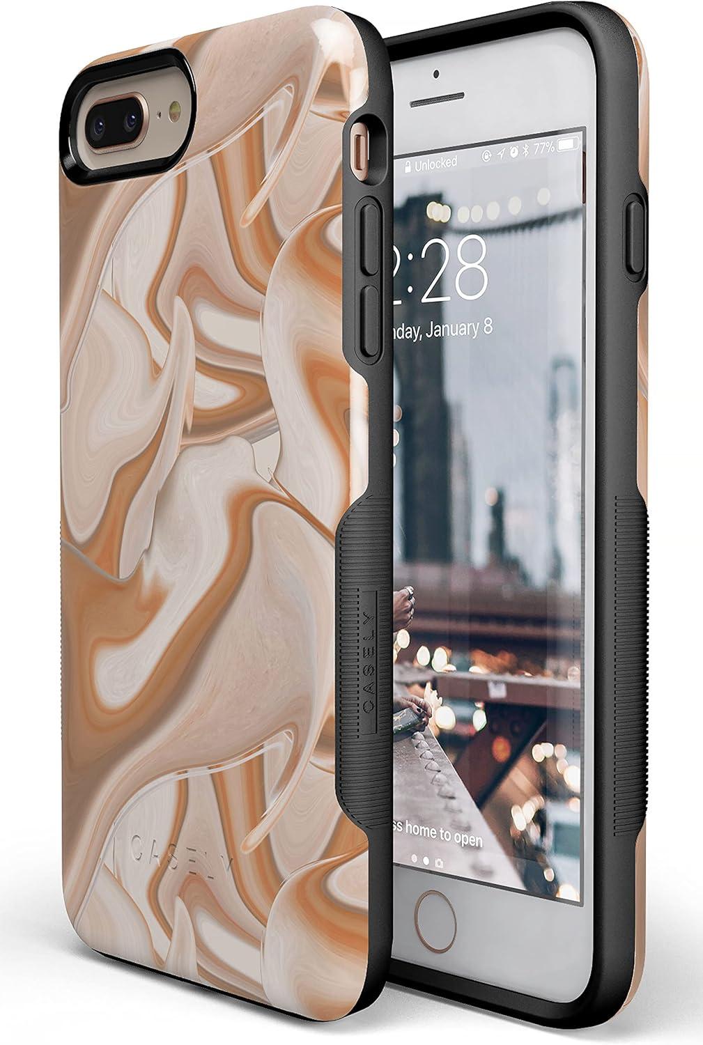imageCasely iPhone 678 Plus Case Make Your Mark Crayola Paint CaseCaramel Delight Marble Swirl