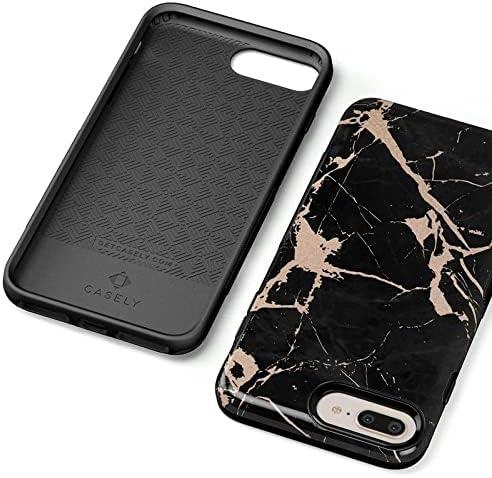 imageCasely iPhone 678 Plus Case Make Your Mark Crayola Paint CaseCracked Rose Gold Black Marble