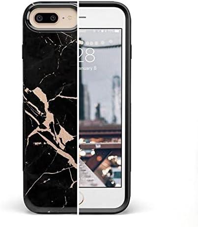 imageCasely iPhone 678 Plus Case Make Your Mark Crayola Paint CaseCracked Rose Gold Black Marble
