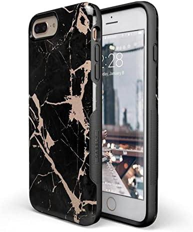 imageCasely iPhone 678 Plus Case Make Your Mark Crayola Paint CaseCracked Rose Gold Black Marble