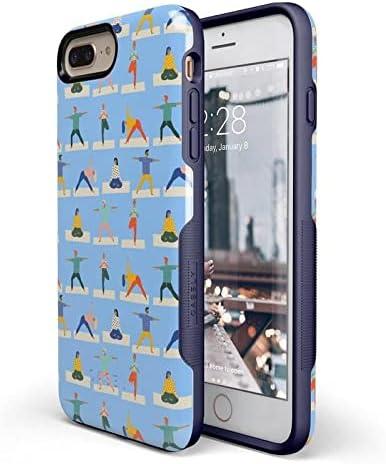 imageCasely iPhone 678 Plus Case Make Your Mark Crayola Paint CaseGo with the Flow Light Blue Yoga