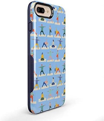imageCasely iPhone 678 Plus Case Make Your Mark Crayola Paint CaseGo with the Flow Light Blue Yoga
