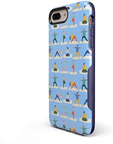 imageCasely iPhone 678 Plus Case Make Your Mark Crayola Paint CaseGo with the Flow Light Blue Yoga