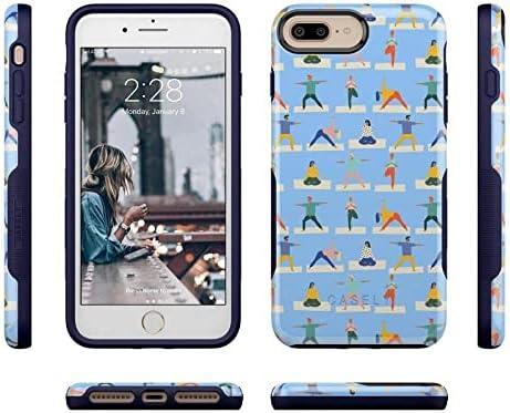imageCasely iPhone 678 Plus Case Make Your Mark Crayola Paint CaseGo with the Flow Light Blue Yoga