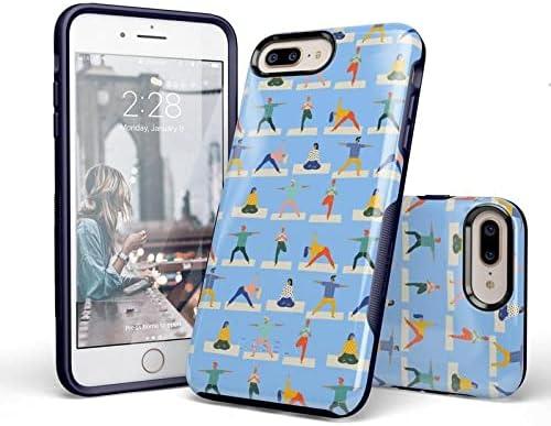 imageCasely iPhone 678 Plus Case Make Your Mark Crayola Paint CaseGo with the Flow Light Blue Yoga